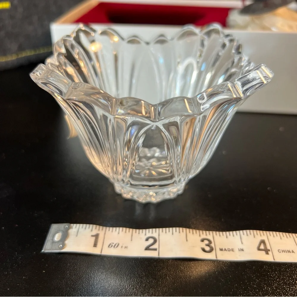 Oneida Crystal Juilliard Demi Bowl‎ & Guest Soap Seashells NEW USA Oneida NY